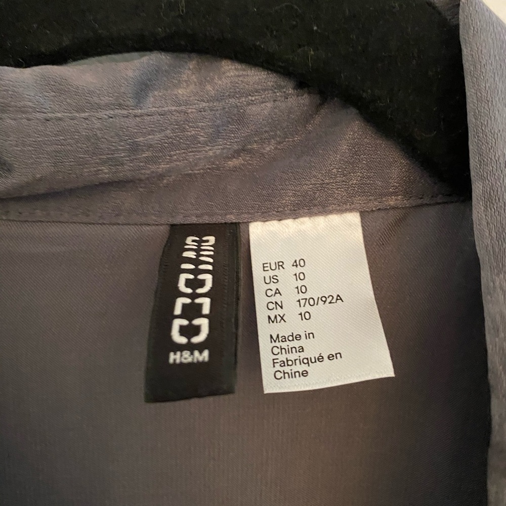 Metallic Silver Button Down - Picture 4 of 5